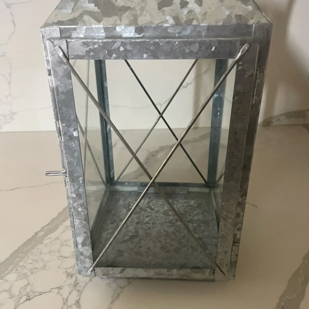 Farmhouse Metallic Lantern Home Accent